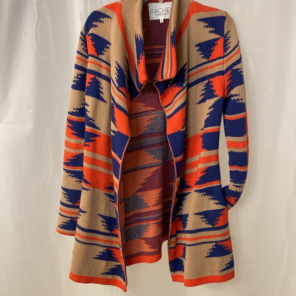 Rachael  Rpy Jackets & Blazers - Rachel Roy Cardigan multi  Aztec  Southwestern  long Boho small open front